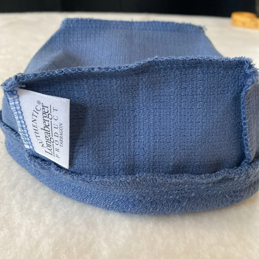 Longaberger Tarragon Booking Basket Fabric‎ Liner Cornflower Blue